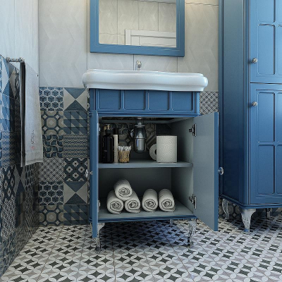 Тумба под раковину Caprigo Borgo 60 33410-B136 Синяя матовая