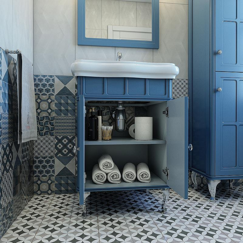 Тумба под раковину Caprigo Borgo 60 33410-B136 Синяя матовая, купить, цена, заказать, магазин, доставка, скидка, промокод, купить, цена, заказать, магазин, доставка, скидка, промокод