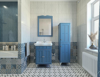 Тумба под раковину Caprigo Borgo 60 33410-B136 Синяя матовая