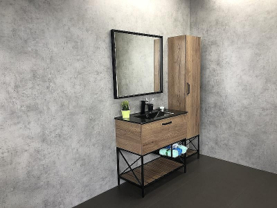 Шкаф пенал Comforty Бредфорд 40 00004148004 Дуб темный