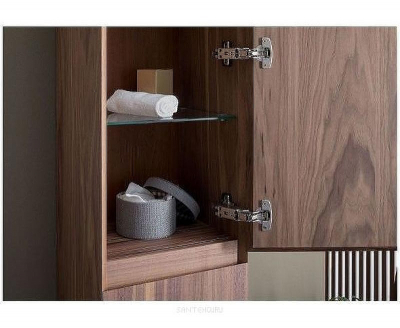 Шкаф пенал Aquanet Нью-Йорк 35 R 203956 подвесной Орех