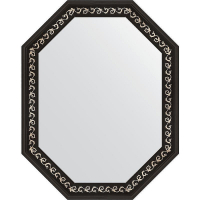 Зеркало Evoform Octagon 74x94 BY 7140 в багетной раме - Черный ардеко 81, купить, цена, заказать, магазин, доставка, скидка, промокод, купить, цена, заказать, магазин, доставка, скидка, промокод