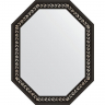 Зеркало Evoform Octagon 74x94 BY 7140 в багетной раме - Черный ардеко 81, купить, цена, заказать, магазин, доставка, скидка, промокод, купить, цена, заказать, магазин, доставка, скидка, промокод
