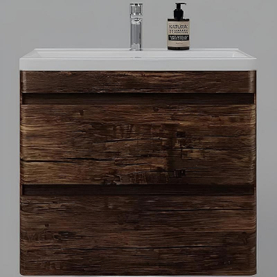 Тумба под раковину Style Line Атлантика 70 Люкс Plus СС-00002340 подвесная Старое дерево