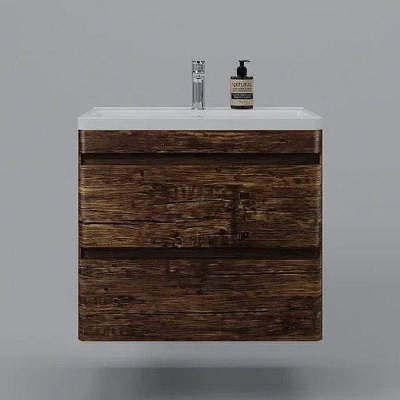 Тумба под раковину Style Line Атлантика 70 Люкс Plus СС-00002340 подвесная Старое дерево