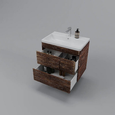 Тумба под раковину Style Line Атлантика 70 Люкс Plus СС-00002340 подвесная Старое дерево