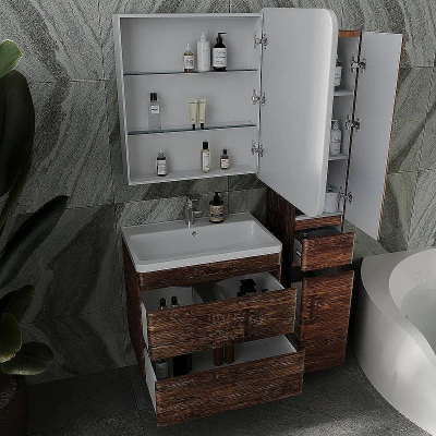 Тумба под раковину Style Line Атлантика 70 Люкс Plus СС-00002340 подвесная Старое дерево