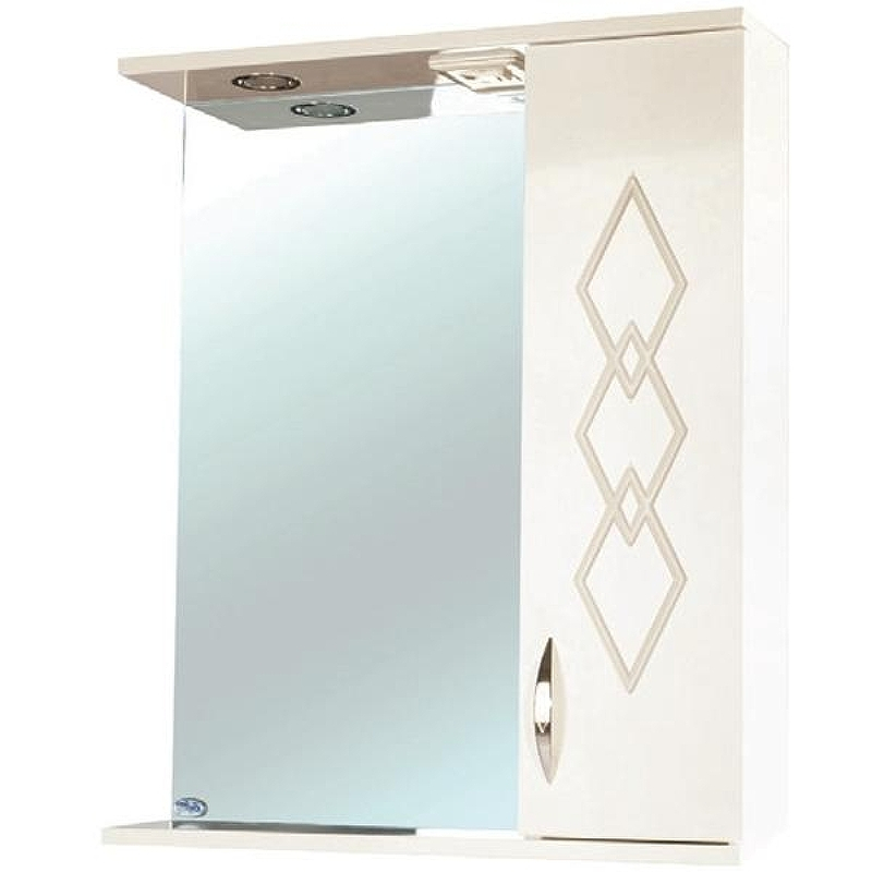 Зеркало со шкафом Bellezza Элеганс 50 R 4618606521070 с подсветкой Бежевое, купить, цена, заказать, магазин, доставка, скидка, промокод, купить, цена, заказать, магазин, доставка, скидка, промокод