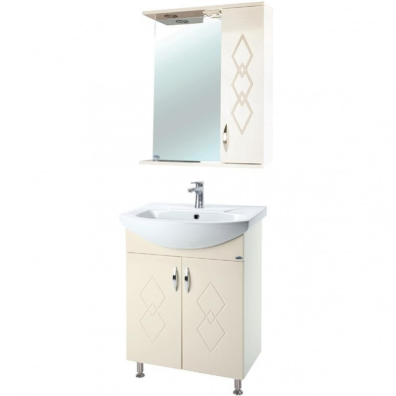 Зеркало со шкафом Bellezza Элеганс 50 R 4618606521070 с подсветкой Бежевое, купить, цена, заказать, магазин, доставка, скидка, промокод, купить, цена, заказать, магазин, доставка, скидка, промокод