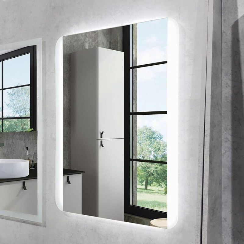 Зеркало Comforty Флокс 60 00-00014246 с подсветкой с бесконтактным выключателем и подогревом, купить, цена, заказать, магазин, доставка, скидка, промокод, купить, цена, заказать, магазин, доставка, скидка, промокод