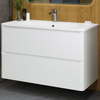 Тумба под раковину Art&Max Sanremo 100 AM-Sanremo-1000-2C-SO-BL подвесная Белая глянцевая, купить, цена, заказать, магазин, доставка, скидка, промокод, купить, цена, заказать, магазин, доставка, скидка, промокод