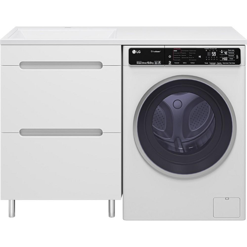 Тумба под раковину Misty Байкал 120 Э-Бай06055-022Я Белая, купить, цена, заказать, магазин, доставка, скидка, промокод, купить, цена, заказать, магазин, доставка, скидка, промокод