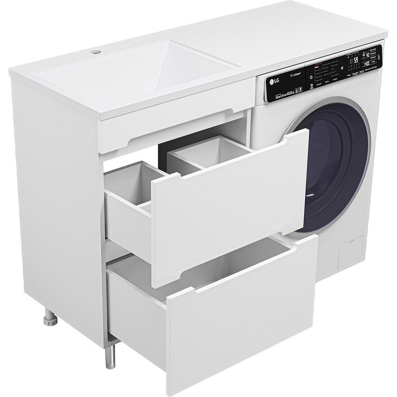 Тумба под раковину Misty Байкал 120 Э-Бай06055-022Я Белая, купить, цена, заказать, магазин, доставка, скидка, промокод, купить, цена, заказать, магазин, доставка, скидка, промокод