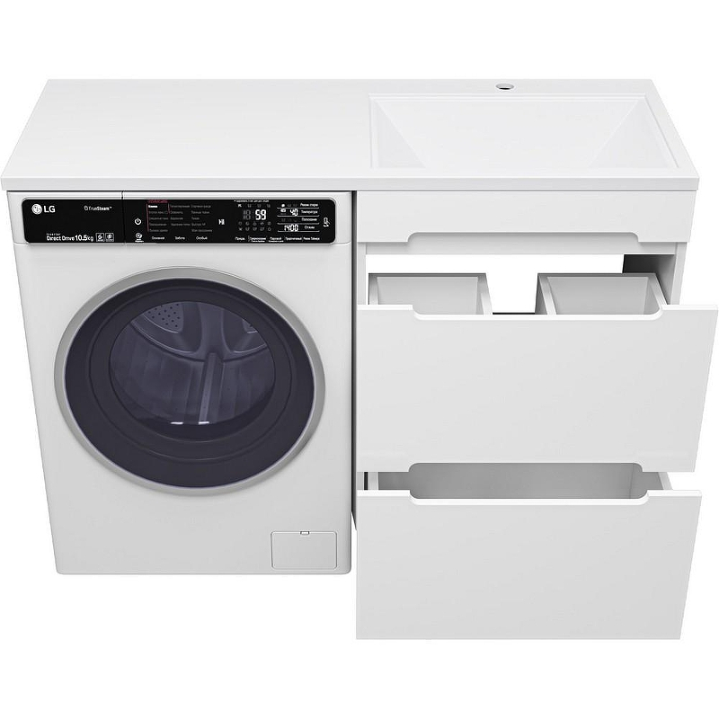 Тумба под раковину Misty Байкал 120 Э-Бай06055-022Я Белая, купить, цена, заказать, магазин, доставка, скидка, промокод, купить, цена, заказать, магазин, доставка, скидка, промокод