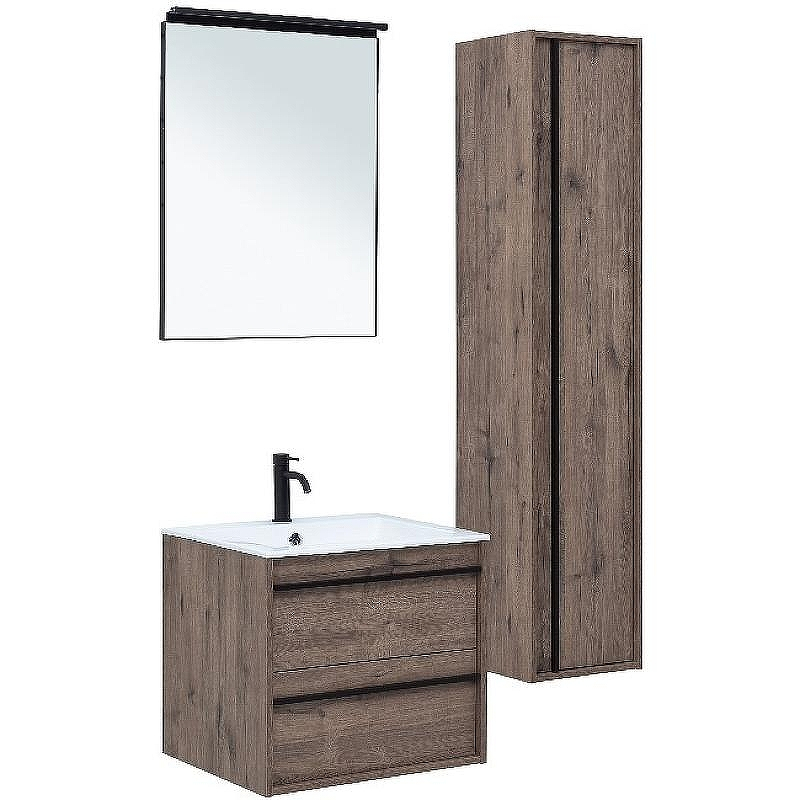 Тумба под раковину Aquanet Lino 60 253910 подвесная Дуб веллингтон, купить, цена, заказать, магазин, доставка, скидка, промокод, купить, цена, заказать, магазин, доставка, скидка, промокод