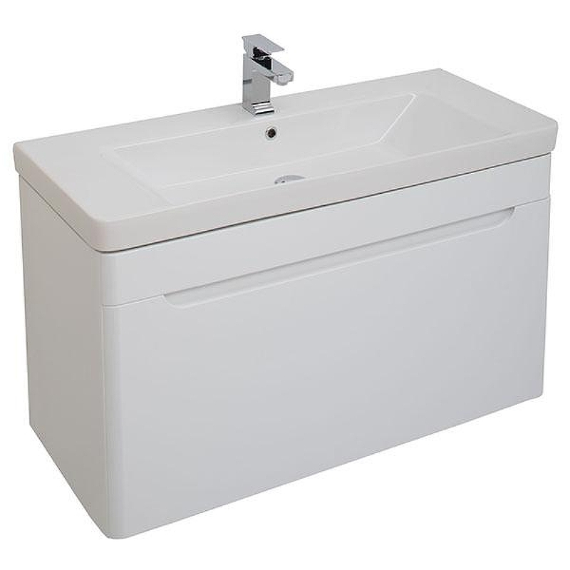 Тумба с раковиной Aquanet София 105 212588 подвесная Белый глянец, купить, цена, заказать, магазин, доставка, скидка, промокод, купить, цена, заказать, магазин, доставка, скидка, промокод