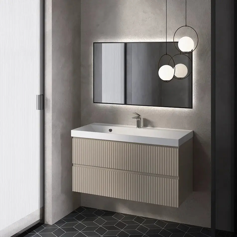 Тумба под раковину AQUAme S1 100 AQM900110BG подвесная цвет Бежевый, купить, цена, заказать, магазин, доставка, скидка, промокод, купить, цена, заказать, магазин, доставка, скидка, промокод