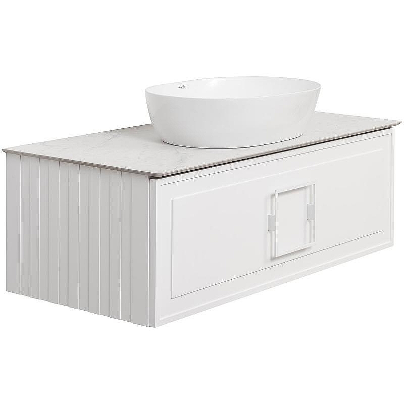 Тумба под раковину La Fenice Cubo 100 FNC-01-CUB-B-100 подвесная Белая матовая, купить, цена, заказать, магазин, доставка, скидка, промокод, купить, цена, заказать, магазин, доставка, скидка, промокод