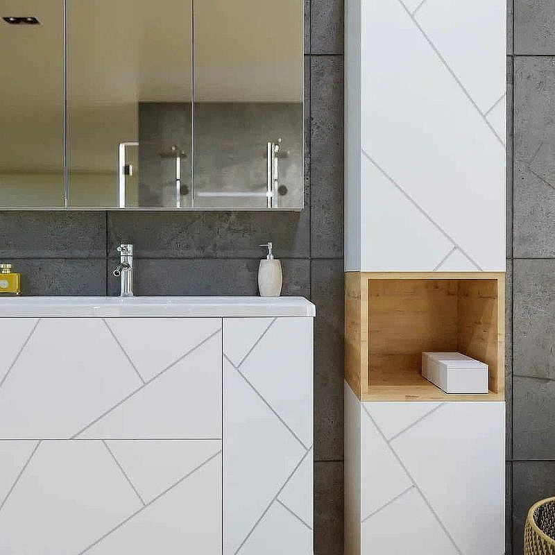 Тумба под раковину Бриклаер Кристалл 100 4627125415920 подвесная Белая, купить, цена, заказать, магазин, доставка, скидка, промокод, купить, цена, заказать, магазин, доставка, скидка, промокод