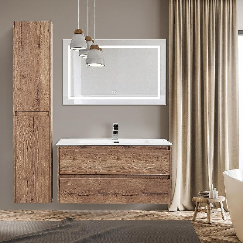 Зеркало BelBagno Kraft 98.5 SPC-KRAFT-985-685-TCH-WARM с подсветкой с подогревом Сатин с сенсорным выключателем, купить, цена, заказать, магазин, доставка, скидка, промокод, купить, цена, заказать, магазин, доставка, скидка, промокод