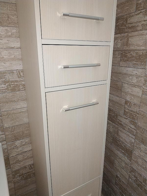 Шкаф пенал Бриклаер Чили 35 4627125414978 с бельевой корзиной Светлая лиственница, купить, цена, заказать, магазин, доставка, скидка, промокод, купить, цена, заказать, магазин, доставка, скидка, промокод