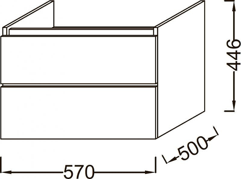 Тумба под раковину Jacob Delafon Parallel 57 EB511-E10 подвесная Квебекский дуб, купить, цена, заказать, магазин, доставка, скидка, промокод, купить, цена, заказать, магазин, доставка, скидка, промокод