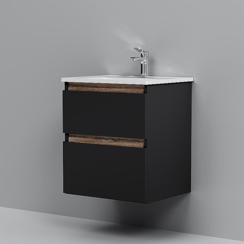 Тумба под раковину AM.PM X-Joy 55 M85AFHX0552BM подвесная Черная матовая, купить, цена, заказать, магазин, доставка, скидка, промокод, купить, цена, заказать, магазин, доставка, скидка, промокод