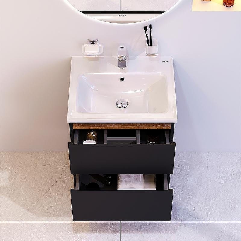 Тумба под раковину AM.PM X-Joy 55 M85AFHX0552BM подвесная Черная матовая, купить, цена, заказать, магазин, доставка, скидка, промокод, купить, цена, заказать, магазин, доставка, скидка, промокод