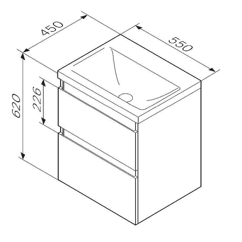 Тумба под раковину AM.PM X-Joy 55 M85AFHX0552BM подвесная Черная матовая, купить, цена, заказать, магазин, доставка, скидка, промокод, купить, цена, заказать, магазин, доставка, скидка, промокод