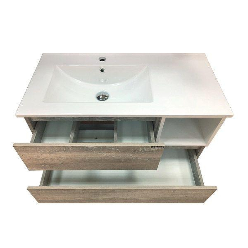 Тумба с раковиной Comforty Турин 90L 00004137135 подвесная Дуб бежевый, купить, цена, заказать, магазин, доставка, скидка, промокод, купить, цена, заказать, магазин, доставка, скидка, промокод