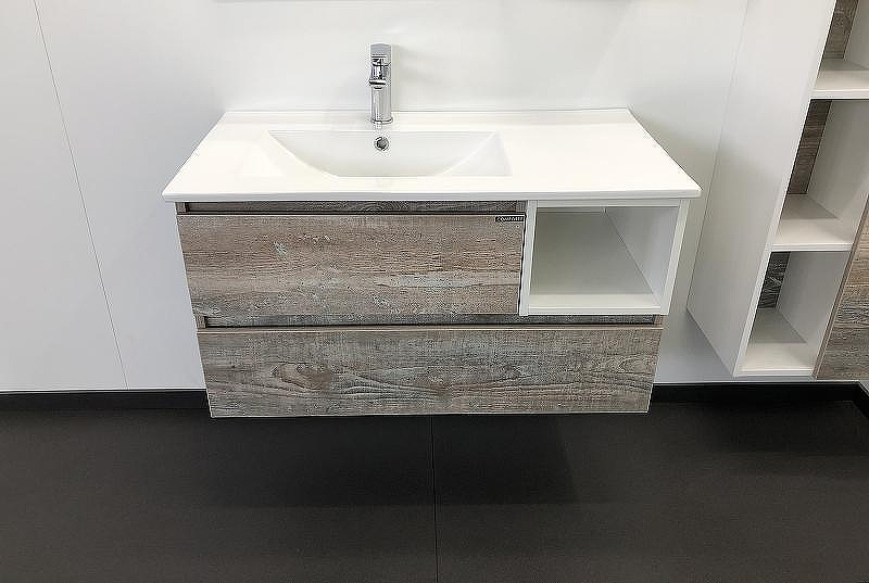 Тумба с раковиной Comforty Турин 90L 00004137135 подвесная Дуб бежевый, купить, цена, заказать, магазин, доставка, скидка, промокод, купить, цена, заказать, магазин, доставка, скидка, промокод