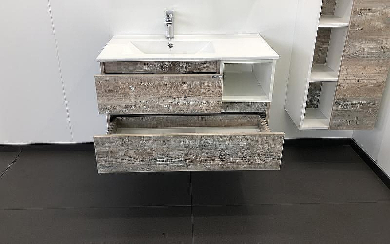 Тумба с раковиной Comforty Турин 90L 00004137135 подвесная Дуб бежевый, купить, цена, заказать, магазин, доставка, скидка, промокод, купить, цена, заказать, магазин, доставка, скидка, промокод