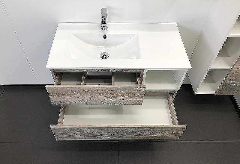 Тумба с раковиной Comforty Турин 90L 00004137135 подвесная Дуб бежевый, купить, цена, заказать, магазин, доставка, скидка, промокод, купить, цена, заказать, магазин, доставка, скидка, промокод