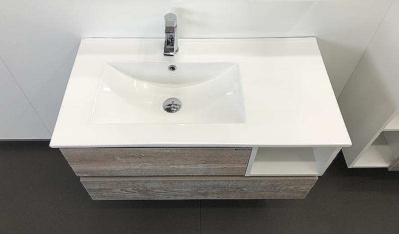 Тумба с раковиной Comforty Турин 90L 00004137135 подвесная Дуб бежевый, купить, цена, заказать, магазин, доставка, скидка, промокод, купить, цена, заказать, магазин, доставка, скидка, промокод