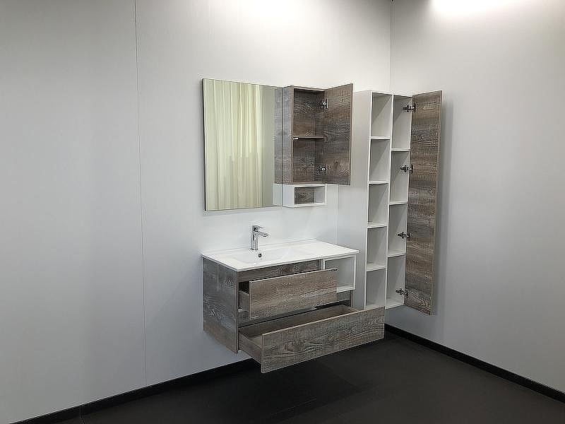 Тумба с раковиной Comforty Турин 90L 00004137135 подвесная Дуб бежевый, купить, цена, заказать, магазин, доставка, скидка, промокод, купить, цена, заказать, магазин, доставка, скидка, промокод