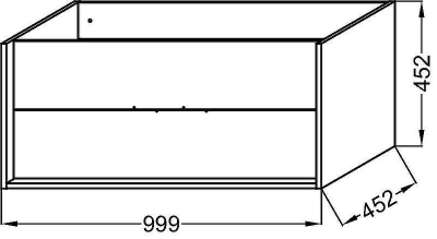 Тумба под раковину Jacob Delafon Vivienne 100 EB1585-N18-G1C подвесная Белая глянцевая