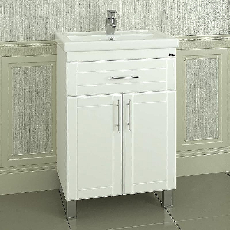 Тумба под раковину СанТа Дублин 60 223003 Белая, купить, цена, заказать, магазин, доставка, скидка, промокод, купить, цена, заказать, магазин, доставка, скидка, промокод