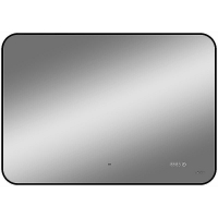 Зеркало Reflexion Black View 1000х700 RF4004BV с подсветкой Черное с бесконтактным выключателем, диммером и часами, купить, цена, заказать, магазин, доставка, скидка, промокод, купить, цена, заказать, магазин, доставка, скидка, промокод