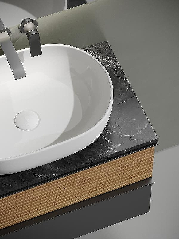 Тумба под раковину Sancos Delta 80 DL80GR подвесная Дуб красный Графит, купить, цена, заказать, магазин, доставка, скидка, промокод, купить, цена, заказать, магазин, доставка, скидка, промокод