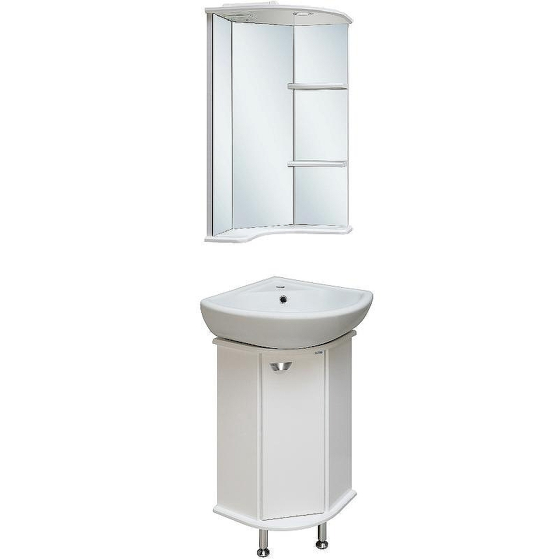 Зеркало Runo Браво 40 00000000949 угловое с подсветкой Белое, купить, цена, заказать, магазин, доставка, скидка, промокод, купить, цена, заказать, магазин, доставка, скидка, промокод