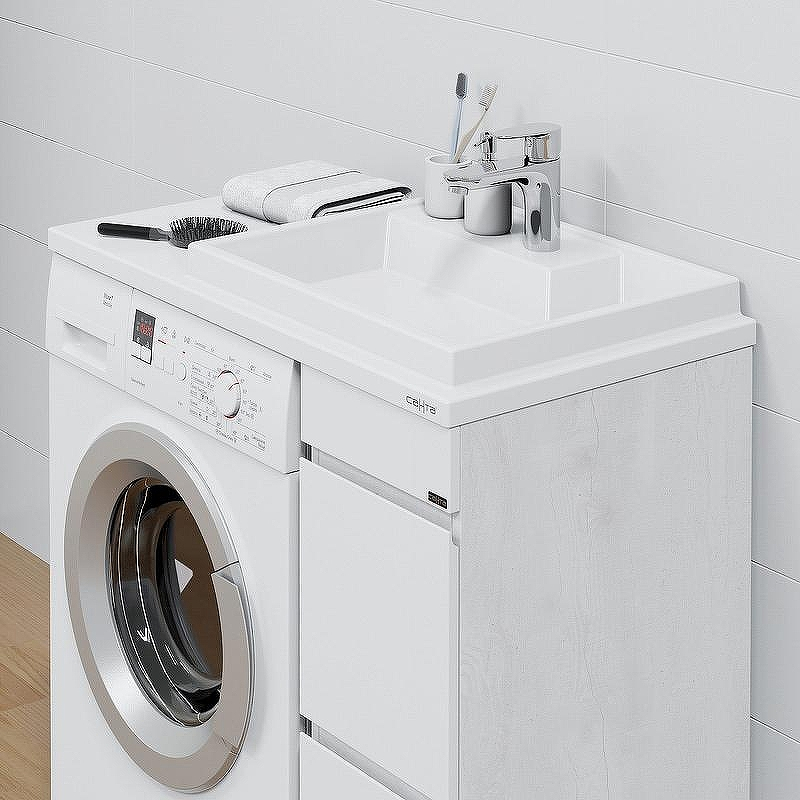 Тумба под раковину СанТа Марс 90 700400 Белая Светлое дерево, купить, цена, заказать, магазин, доставка, скидка, промокод, купить, цена, заказать, магазин, доставка, скидка, промокод