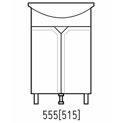 Тумба под раковину Corozo Сириус 55 SD-00001437 Белая