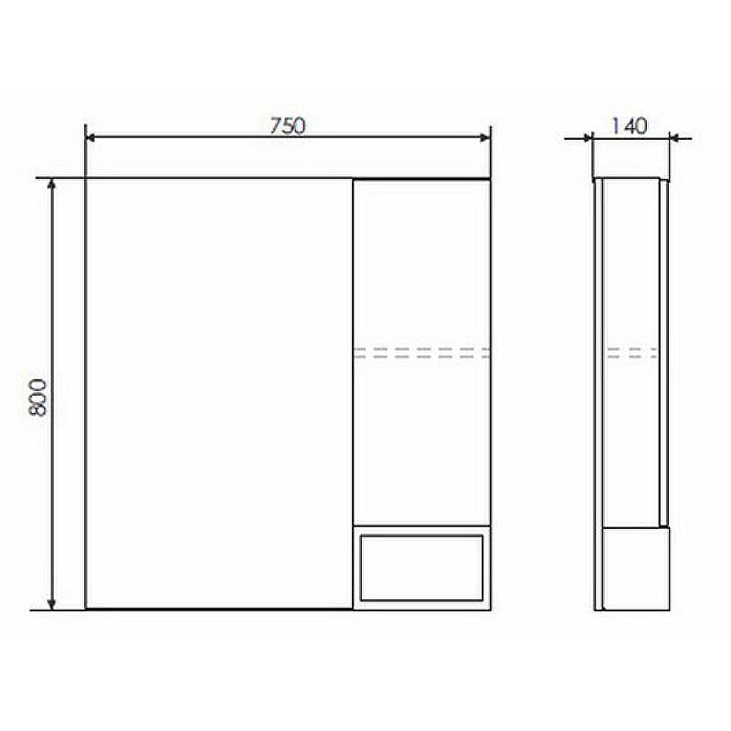 Зеркало со шкафом Comforty Прага 75 00004144199 Дуб белый, купить, цена, заказать, магазин, доставка, скидка, промокод, купить, цена, заказать, магазин, доставка, скидка, промокод
