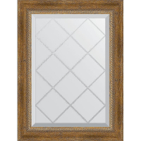 Зеркало Evoform Exclusive-G 71х53 BY 4004 с гравировкой в багетной раме - Состаренная бронза с плетением 70, купить, цена, заказать, магазин, доставка, скидка, промокод, купить, цена, заказать, магазин, доставка, скидка, промокод