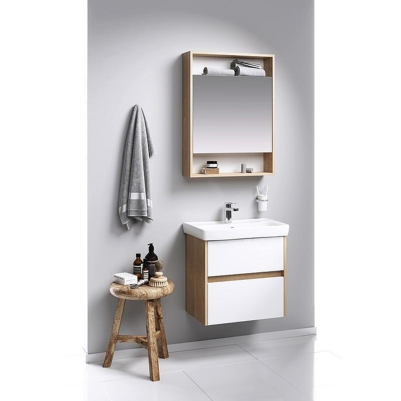 Зеркальный шкаф Aqwella Сити 60 SIT0406DB Дуб балтийский, купить, цена, заказать, магазин, доставка, скидка, промокод, купить, цена, заказать, магазин, доставка, скидка, промокод