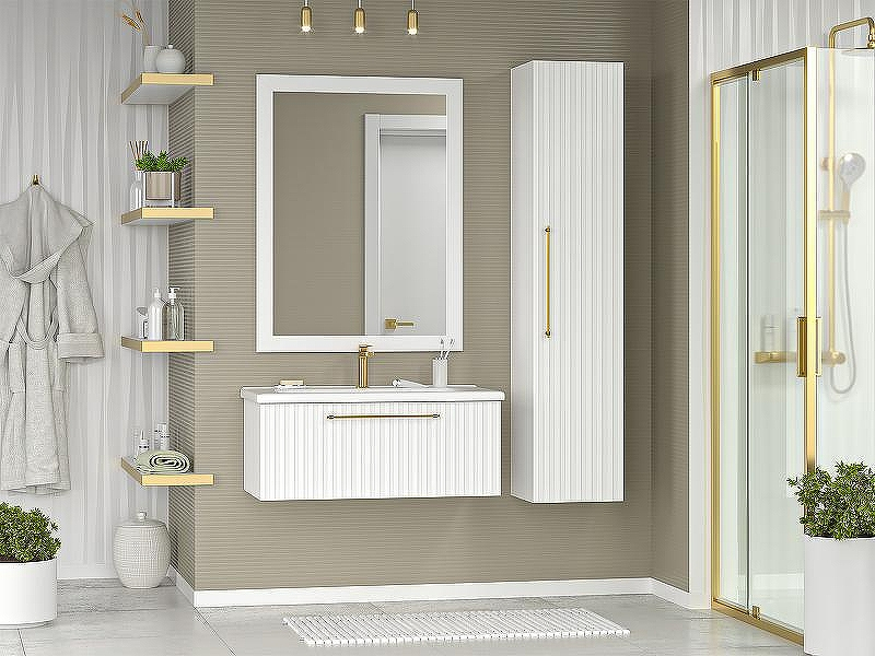 Шкаф пенал Brevita Alicante 35 ALI-05035-01 подвесной Белый матовый, купить, цена, заказать, магазин, доставка, скидка, промокод, купить, цена, заказать, магазин, доставка, скидка, промокод