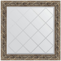 Зеркало Evoform Exclusive-G 86х86 BY 4313 с гравировкой в багетной раме - Фреска 84, купить, цена, заказать, магазин, доставка, скидка, промокод, купить, цена, заказать, магазин, доставка, скидка, промокод