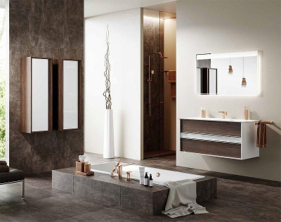 Шкаф пенал Clarberg Evolution EV0504CD подвесной Крафт темный