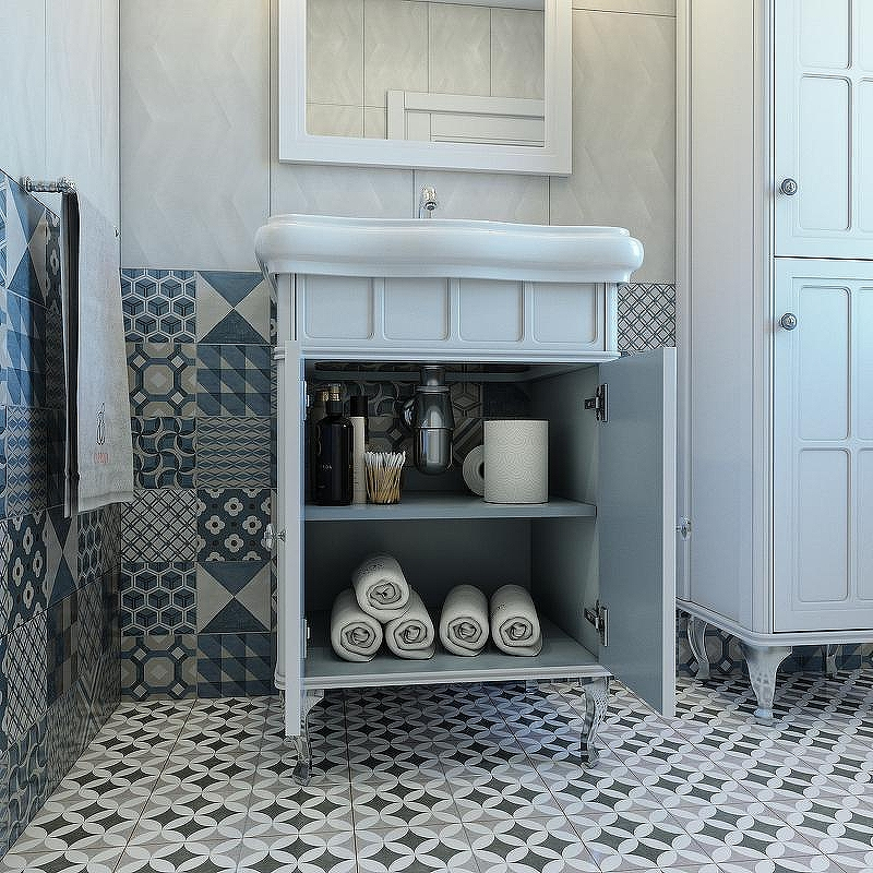 Тумба под раковину Caprigo Borgo 60 33410-B231 Белая матовая, купить, цена, заказать, магазин, доставка, скидка, промокод, купить, цена, заказать, магазин, доставка, скидка, промокод