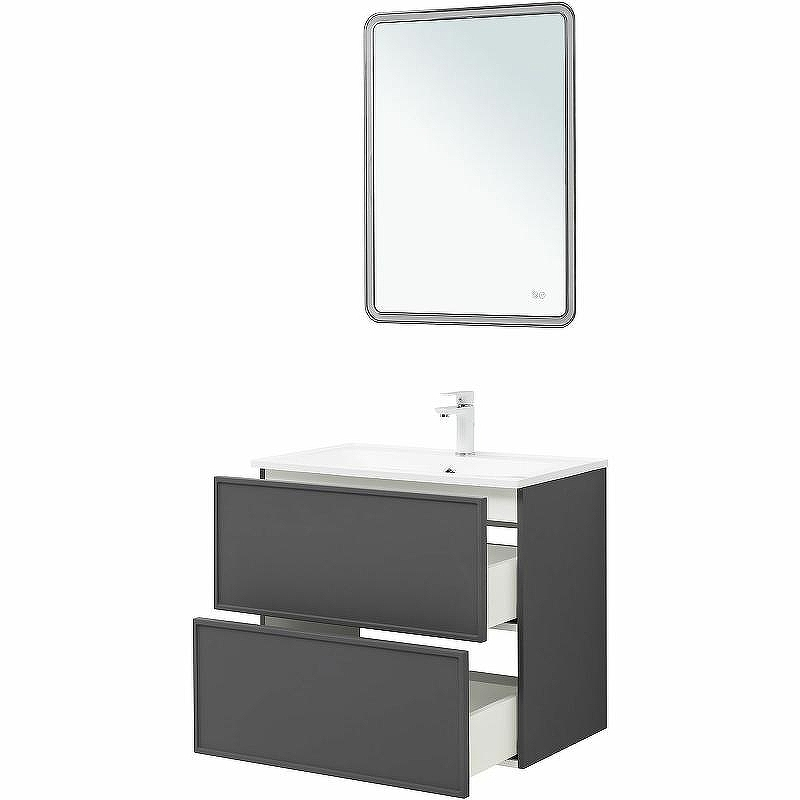 Тумба под раковину Aquanet Арт 75 329064 подвесная Ясень графит, купить, цена, заказать, магазин, доставка, скидка, промокод, купить, цена, заказать, магазин, доставка, скидка, промокод